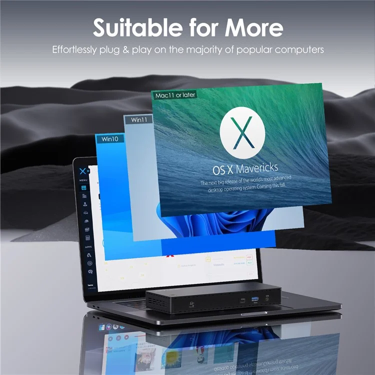 WAVLINK UTD22 USB4 Docking Station Dual Monitor USB-C Hub Support 96W Laptop Charging - US Plug