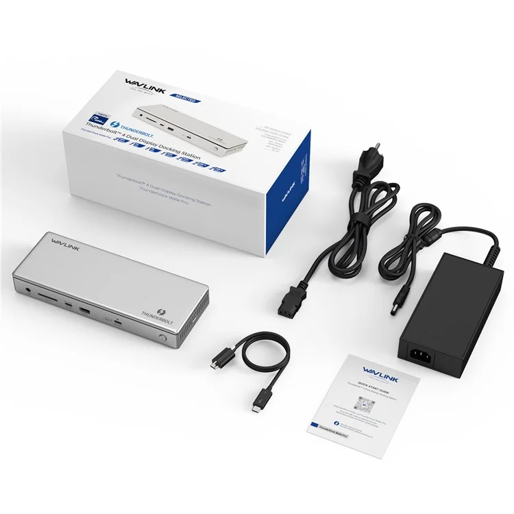 WAVLINK UTD43 PRO 12-in-1 Thunderbolt 4 Docking Station Support Single 8K / Dual 4K Display 40Gbps Transmission - US Plug