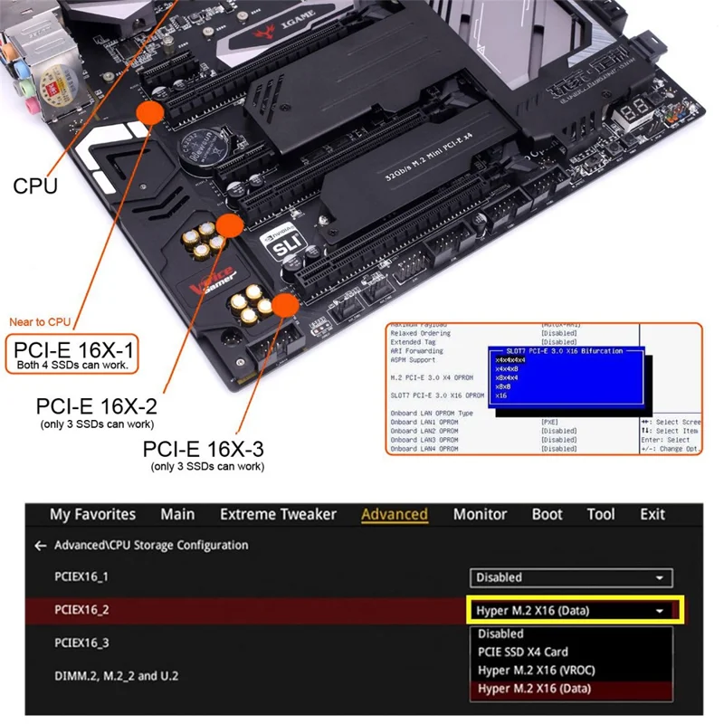 SA-012-LP Low Profile Dual 2x NVME M.2 SSD to PCIE Express Gen4 X8 X16 Raid Card VROC Raid0 Hyper Adapter
