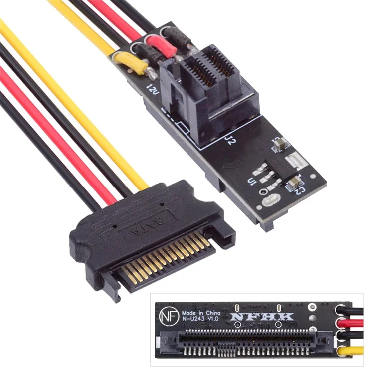 SFF-8643 PCI-E 4.0 Female to U.2 SFF-8639 U.3 NVME Pcie PCI-Express SSD Adapter for Mainboard