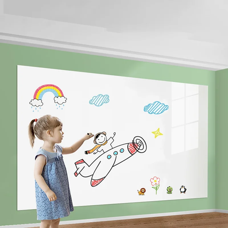 10Pcs 45x60cm Self-Adhesive PET Erasable Graffiti Whiteboard Sticker Removable Home Office Writing Wall Decal