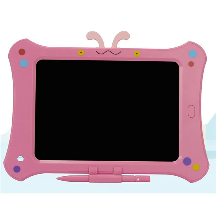 8.5-inch Cartoon Butterfly LCD Handwriting Board Kids Color Drawing Writing Graffiti Memo Pad - Pink