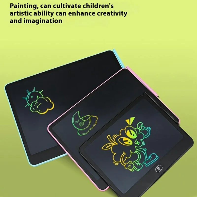 H13 13-inch Horizontal LCD Handwriting Board Kids Color Drawing Writing Graffiti Memo Pad - Pink