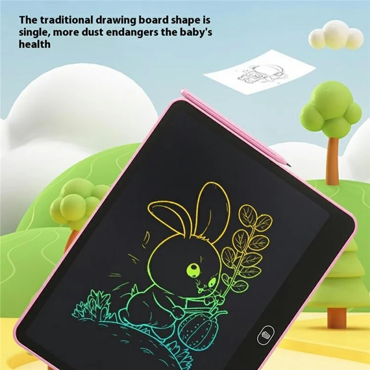 H16 16-inch Horizontal LCD Handwriting Board Kids Color Drawing Writing Graffiti Memo Pad - Baby Blue