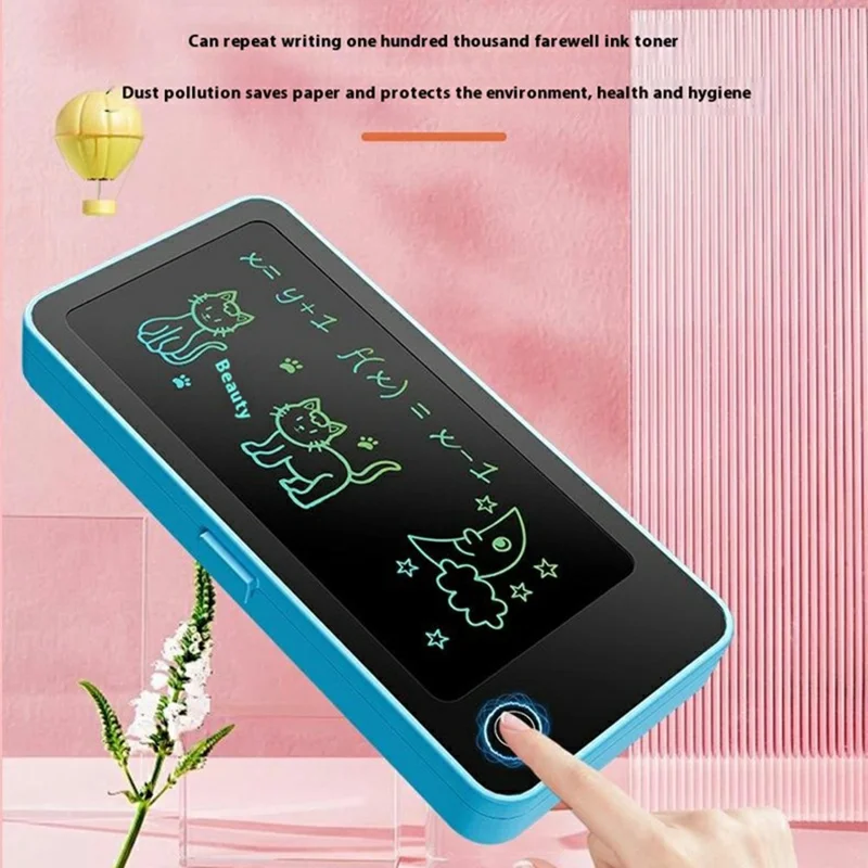 LCD Color Writing Board Creative Pencil Case Children Calligraphy Painting Board - Blue