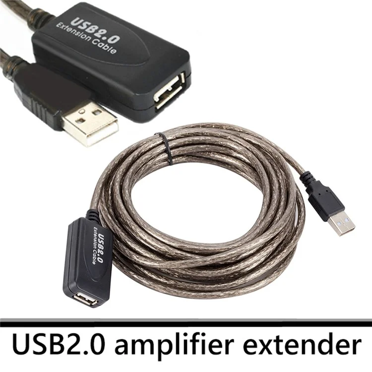 Cordon D'adaptateur USB 5m 480 Mbps Câble Extension de Transmission de Données à Haute Vitesse Mâle à la Femelle Câble D'extension USB 2.0 Câble de Répéteur Actif