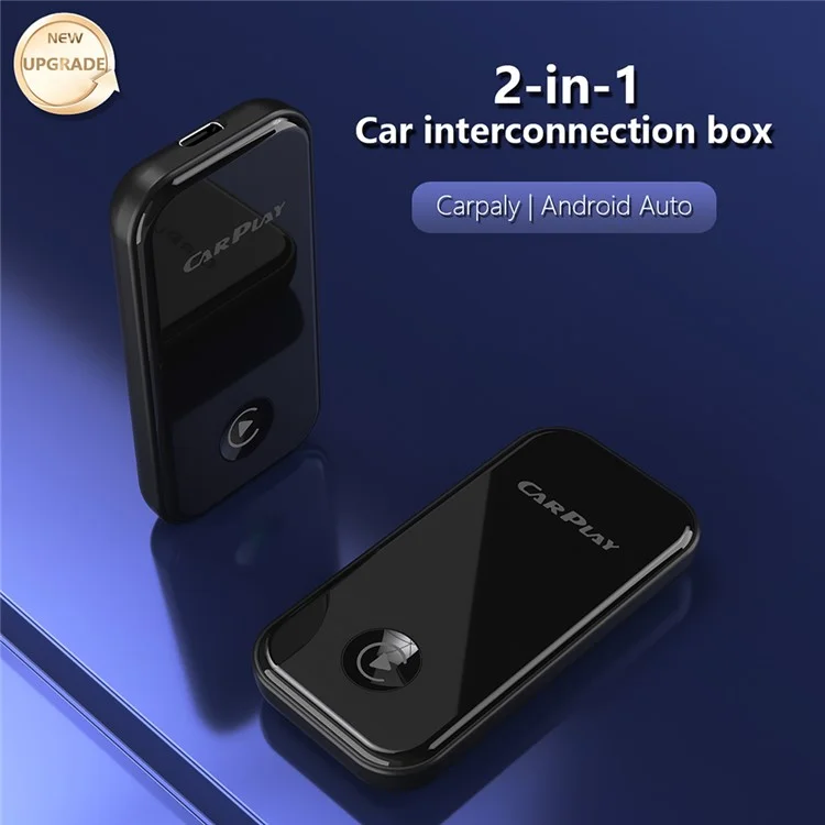 Adaptador sem fio CarPlay CP100 2.4G 5G WiFi, conversão de com fio para sem fio, caixa inteligente