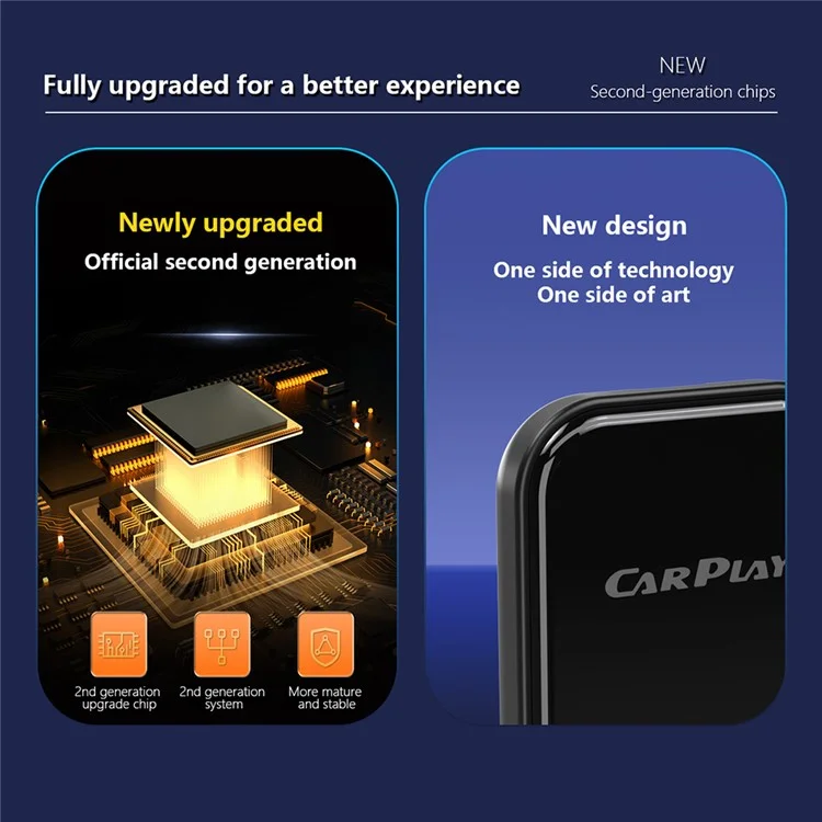 Adaptador sem fio CarPlay CP100 2.4G 5G WiFi, conversão de com fio para sem fio, caixa inteligente