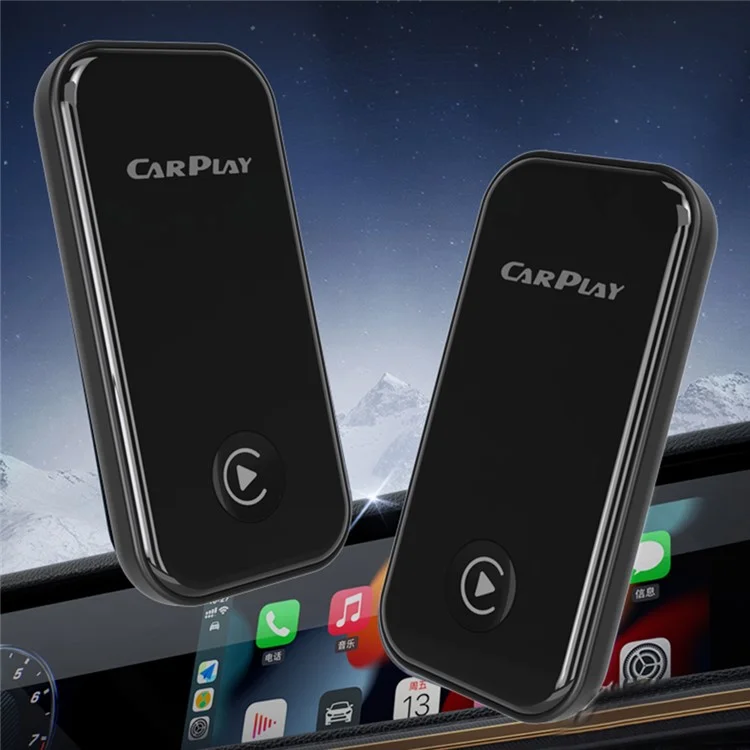 Adaptador sem fio CarPlay CP100 2.4G 5G WiFi, conversão de com fio para sem fio, caixa inteligente