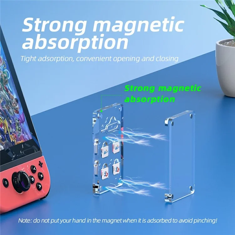Boîte de rangement pour carte SIM micro AJCX05SIM avec 6 fentes, en acrylique transparent avec éjecteur magnétique