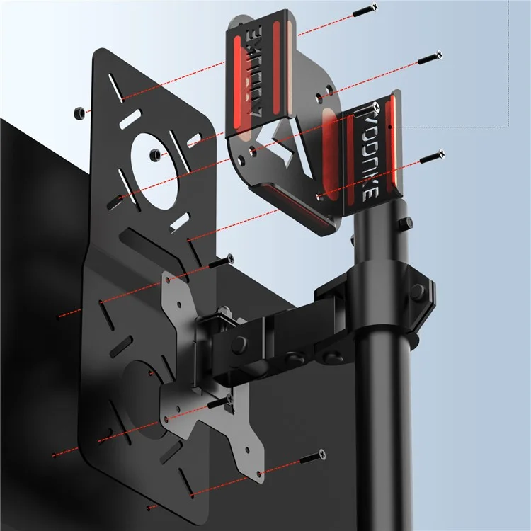 AJM4-BMAX für Mac Mini M4 / M4 Pro Mini PC Ständer Aluminiumlegierung Unter-Schreibtisch-Montagebügel Aufhängehalterung
