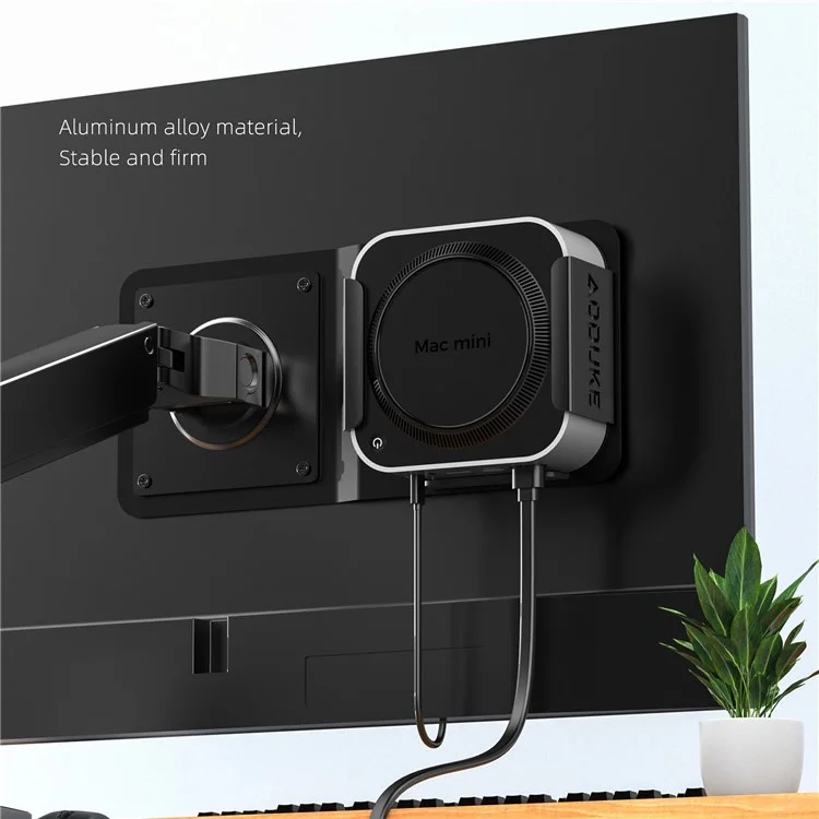 AJM4-BMAX für Mac Mini M4 / M4 Pro Mini PC Ständer Aluminiumlegierung Unter-Schreibtisch-Montagebügel Aufhängehalterung