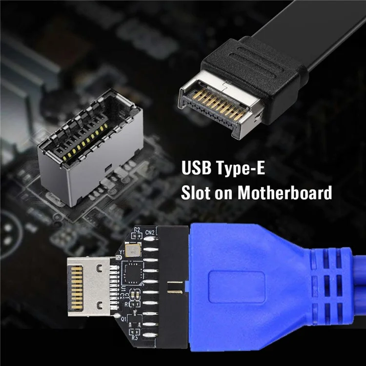 UC-141-TC005 Адаптер-удлинитель с чипом CH334P для передней панели USB 3.1 Type-E IDC разъема на 20-контактный разъем USB 3.0