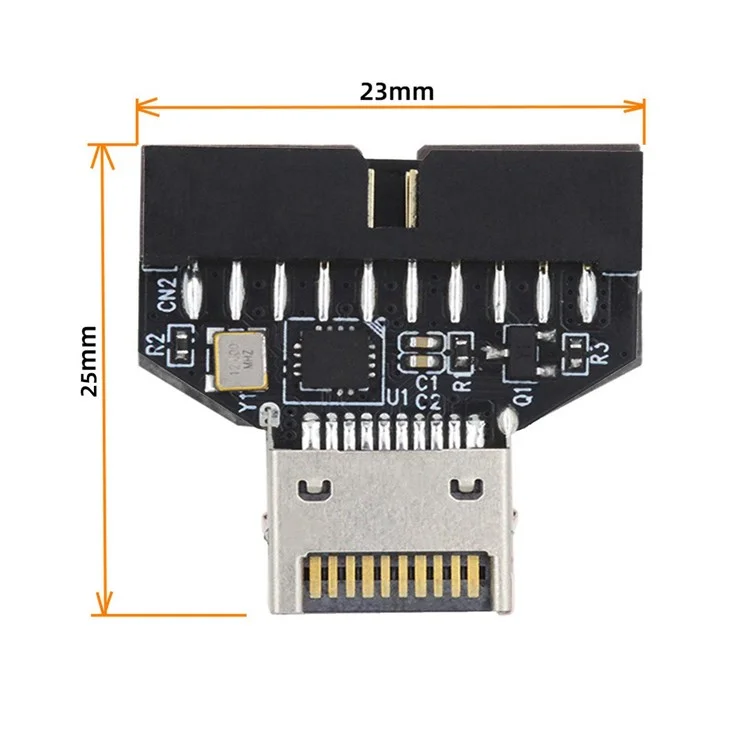 UC-141-TC005 Адаптер-удлинитель с чипом CH334P для передней панели USB 3.1 Type-E IDC разъема на 20-контактный разъем USB 3.0