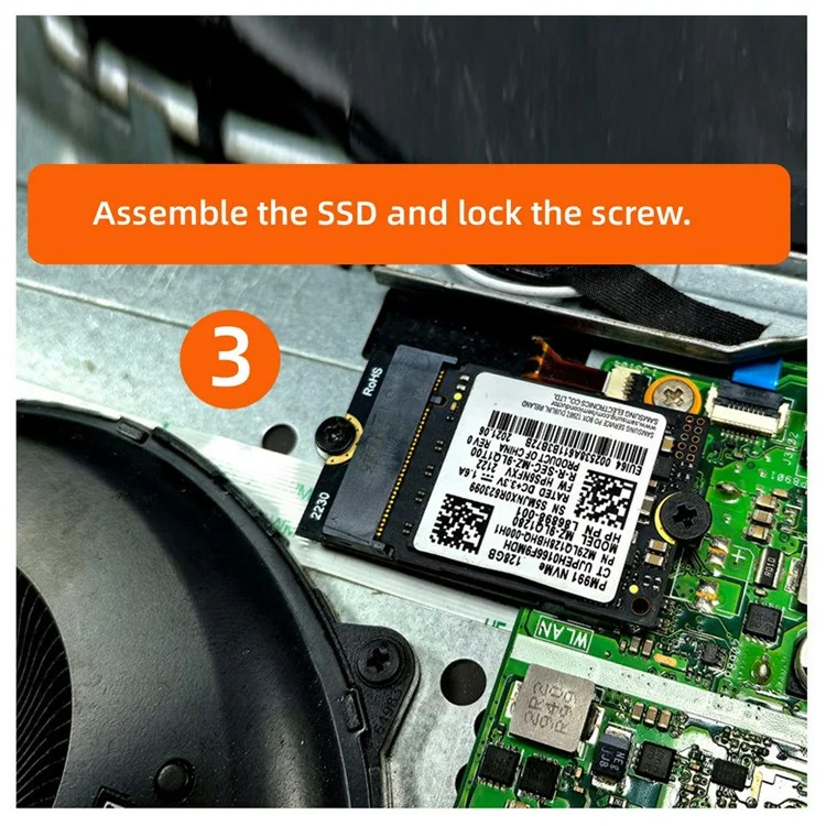 EP-043-BK NGFF A+E-Key Male to NVME M-Key Female Extension Adapter for Laptop Mainboard SSD
