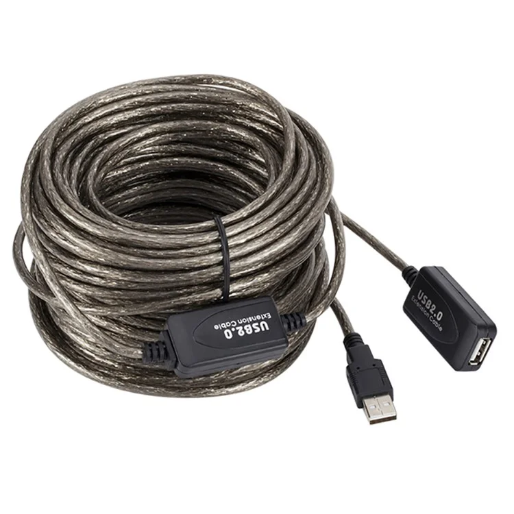 Câble D'extension USB 2.0 25m Mâle à la Femelle Câble de Répéteur Actif Cordon D'adaptateur USB Câble Extenseur de Transmission de Données à Haute Vitesse à Haute Vitesse