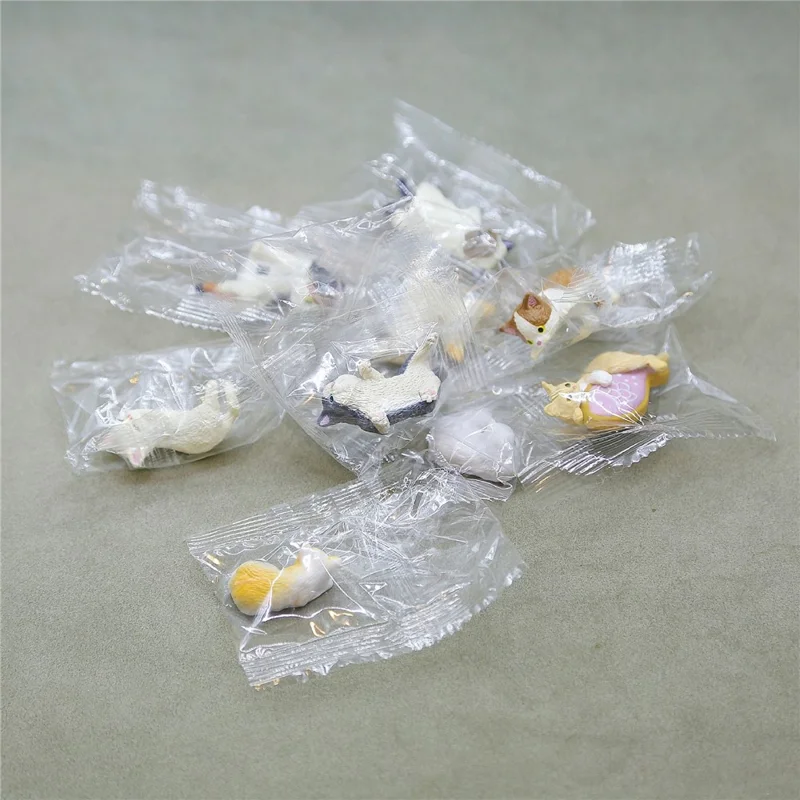 5Pcs Cute Cat Figurines PVC Figure for Cup Lid / Laptop / Car Decorations
