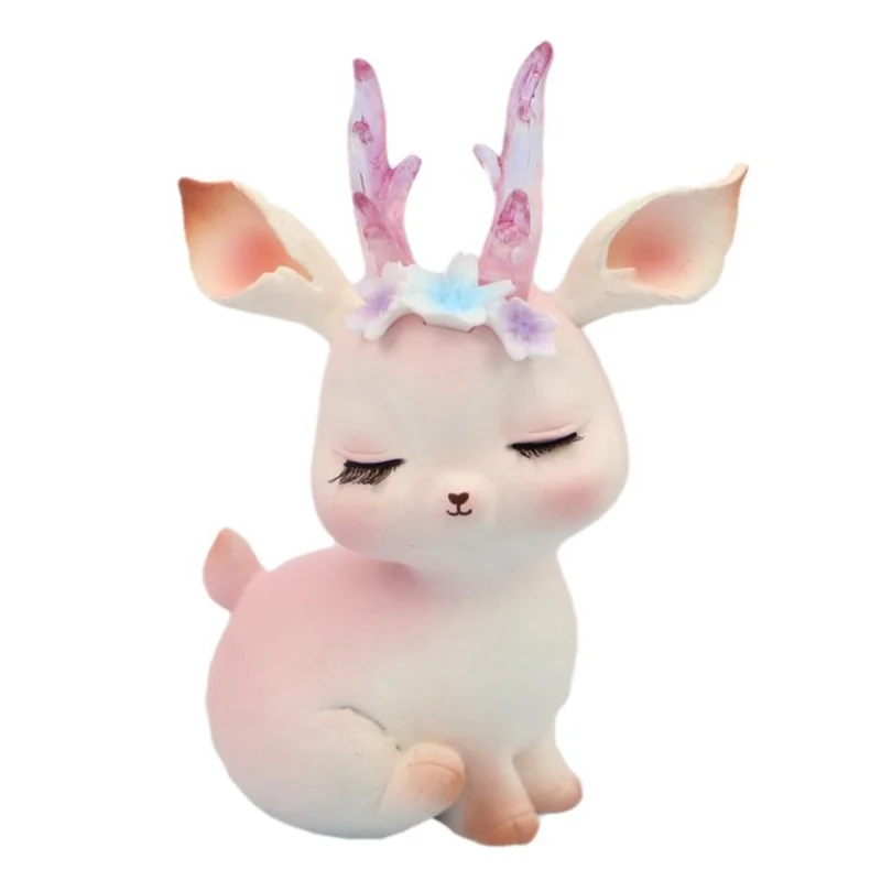 2573 Figurine de cerf de style nordique Ornement Jolie figure en résine Artisanat pour la décoration de la maison / du bureau - 5A