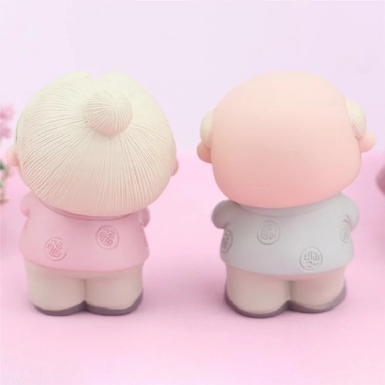 2396 Cute Elderly Couple Figures for Birthday Cake Decoration Figurine Baking Accessories - Old Lady