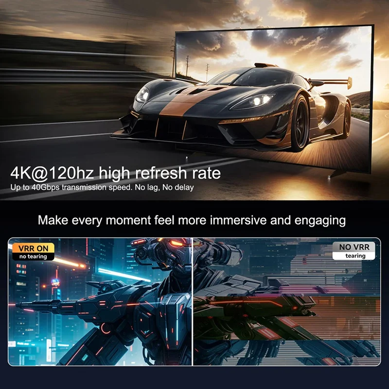 TYPE C Bidirectional Switcher USB C 2 In 1 Out Converter 40Gbps 8K Video Output Support 100W Fast Charging