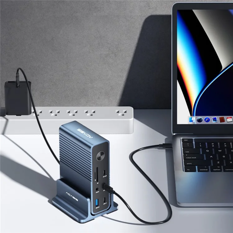 ACASIS DS-7A15 15 in 1 USB-C Hub 100W PD 4K 60Hz Compatible with Thunderbolt 3 / 4 Docking Station