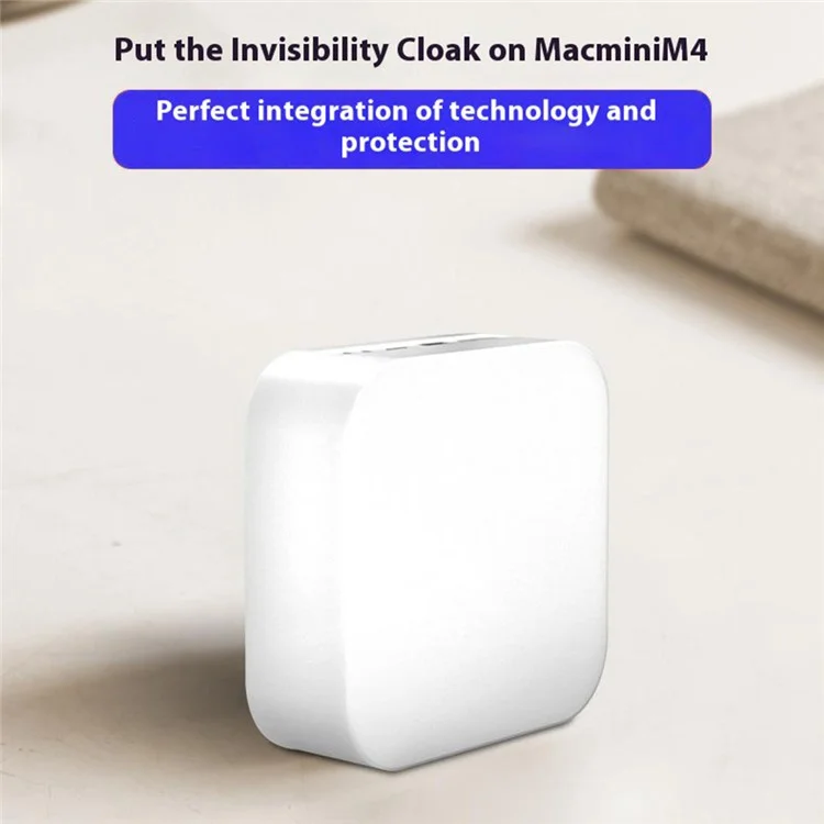 For Apple Mac Mini M4 / M4 Pro 2024 Silicone Case Computer Host Anti-Slip Shockproof Protective Cover - Transparent