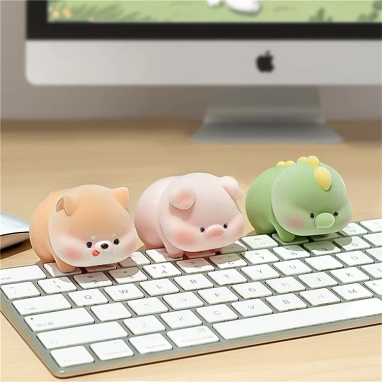 BABY STORY BB2836-1 Vinyl Figure Decorative Ornament Flocking Mini Statue for Car / Desktop / Monitor - Capybara