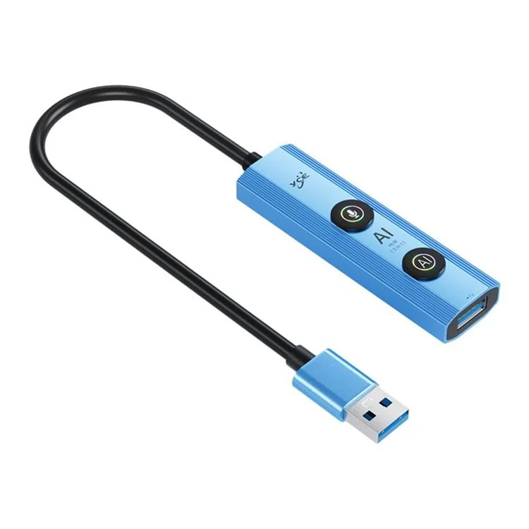 YCE V295A 5 в 1 USB3.0 Концентратор Алюминиевый сплав Многофункциональная AI Станция расширения - Синий