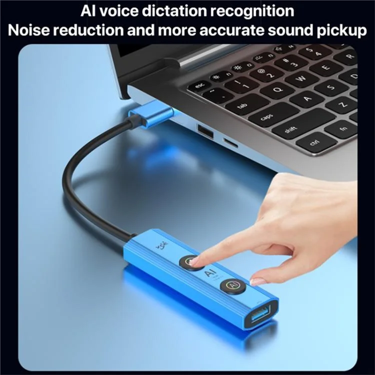 YCE V295A 5 в 1 USB3.0 Концентратор Алюминиевый сплав Многофункциональная AI Станция расширения - Синий