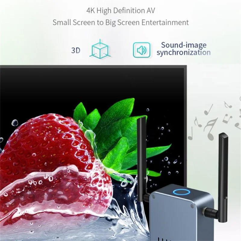 Kit Trasmettitore e Ricevitore Wireless HD G52+R18 4K per Mirroring Schermo per PC / TV / Proiettore