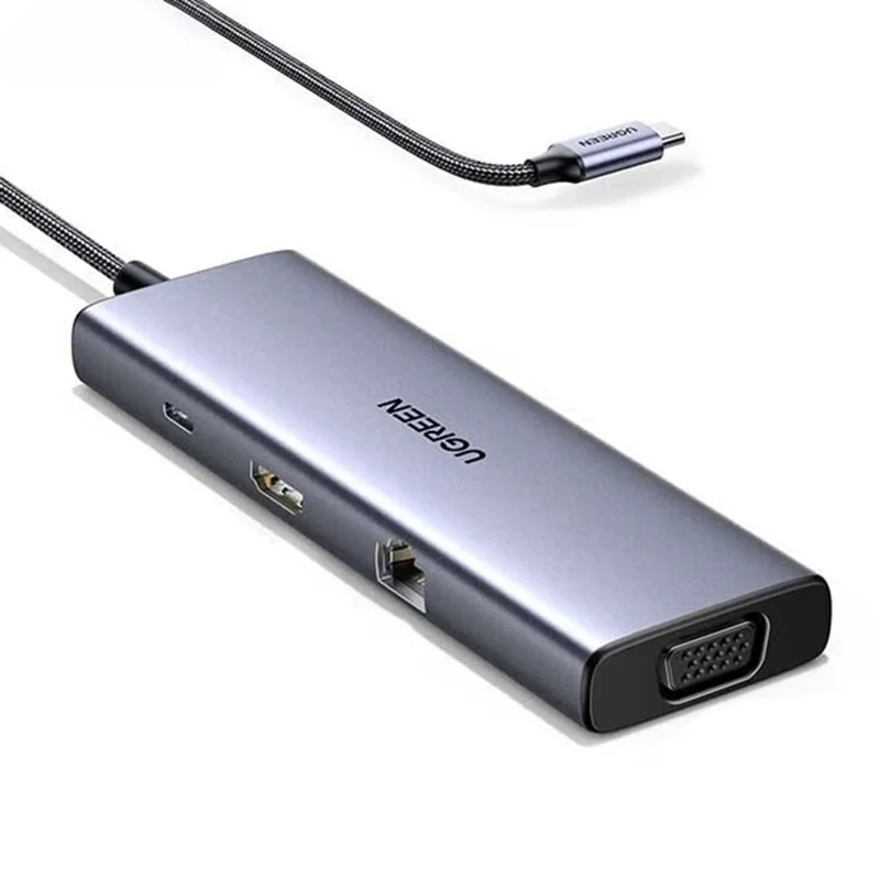 UGREEN 15600 Hub USB-C 9 en 1 avec Adaptateur Station d'Accueil : Ethernet, VGA, USB-A, SD/TF, Charge PD