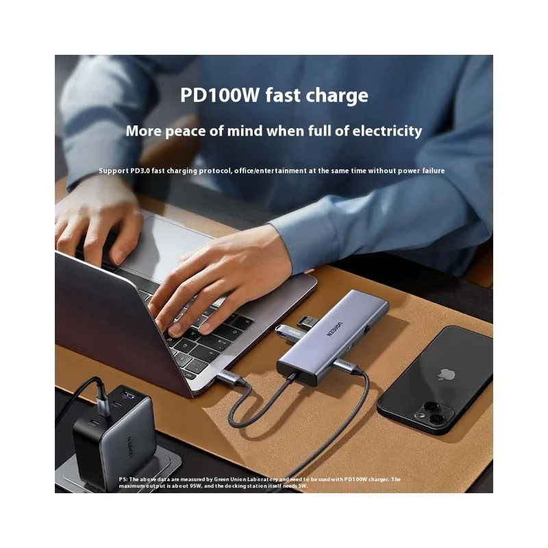 UGREEN 15600 Hub USB-C 9 en 1 avec Adaptateur Station d'Accueil : Ethernet, VGA, USB-A, SD/TF, Charge PD