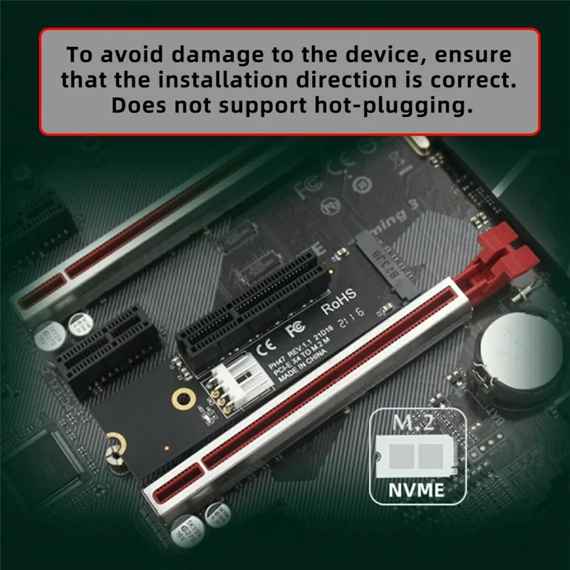 EP-048 M.2 NGFF NVMe M-Key Extender to PCI-E X1 X4 X8 X16 Graphics Card Riser Adapter