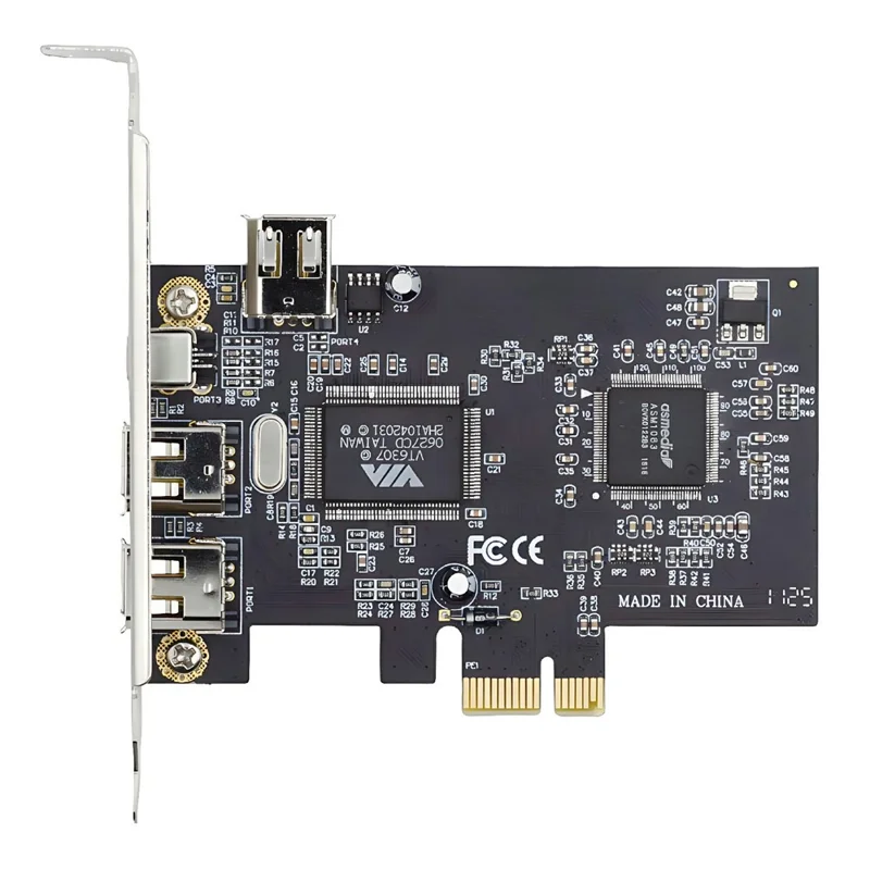 EP-053 IEEE 1394 to PCI-E Card 3x6Pin 1x4Pin Firewire 400 Adapter Card with Cable + Low Profile Bracket