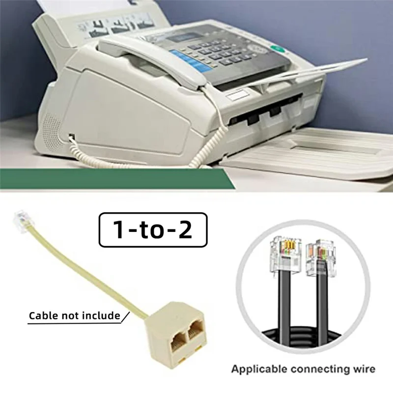 CA-006 4Pcs / Set 1 / 2 / 3 / 4-Way Outlet 6P4C RJ11 RJ12 Telephone Phone Modular Jack Line Splitter Adapter