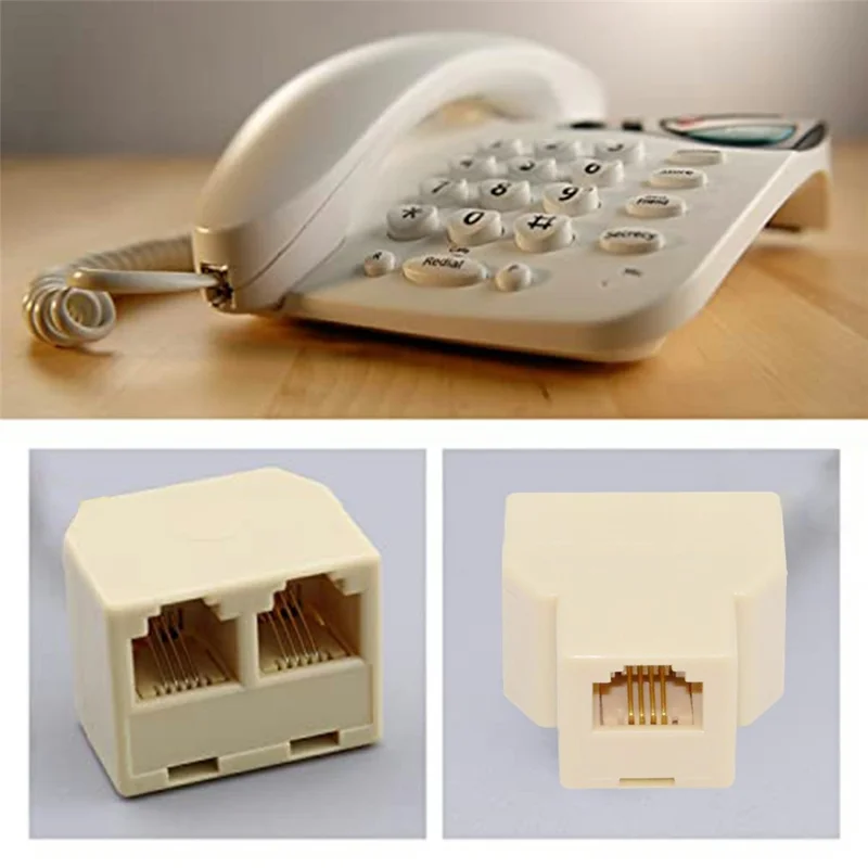 CA-006 4Pcs / Set 1 / 2 / 3 / 4-Way Outlet 6P4C RJ11 RJ12 Telephone Phone Modular Jack Line Splitter Adapter