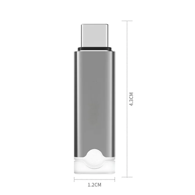 Adaptador de Exibição Virtual Tipo-C 4K 60Hz para Laptops e Computadores Desktop com USB4 Thunderbolt 3 / 4, Emulador de GPU EDID - Cinza