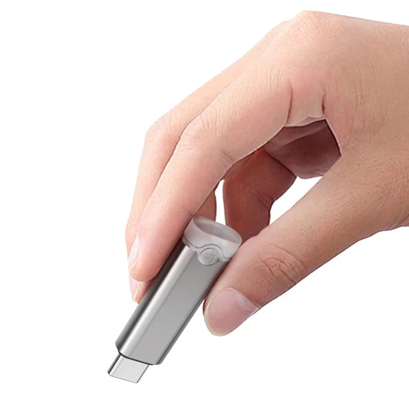Adaptador de Exibição Virtual Tipo-C 4K 60Hz para Laptops e Computadores Desktop com USB4 Thunderbolt 3 / 4, Emulador de GPU EDID - Cinza
