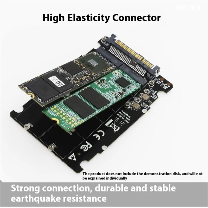 JEYI U2PCB U.2 to PCIe Adapter Card SFF-8639 PCIe 3.0 X4 SATA SSD Dual Ports Expansion Card