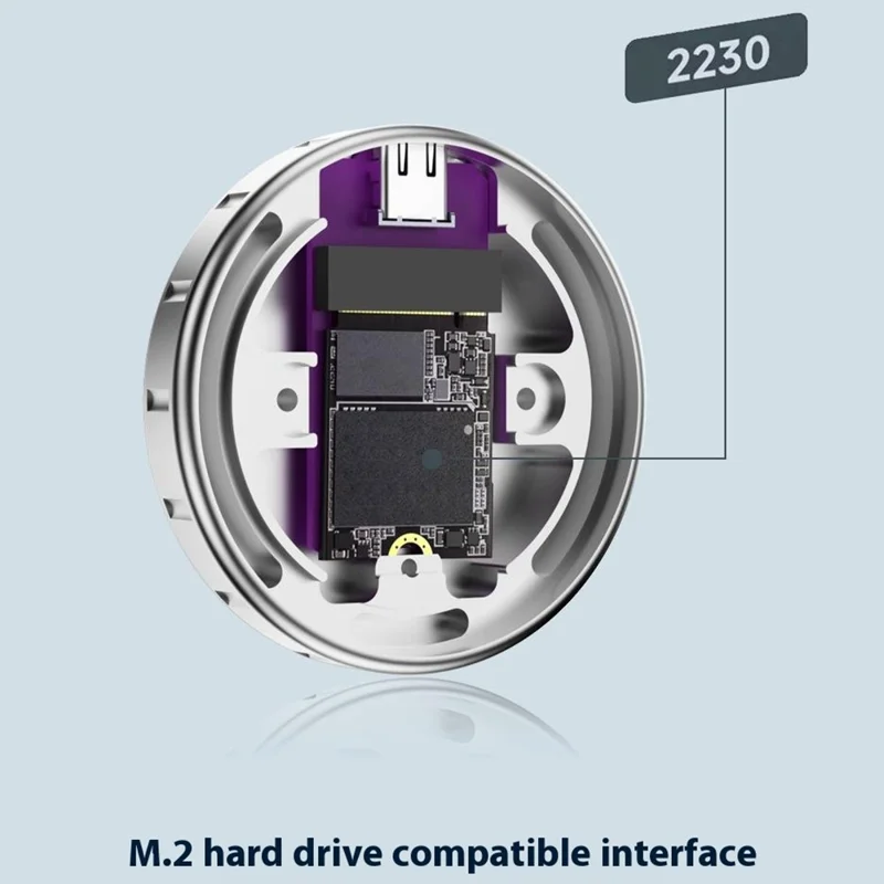 JEYI M.2 2230 Custodia SSD USB 3.2 Gen 2 Type-C 10Gbps Esterno Magnetico NVMe Supporto Espansione fino a 4TB