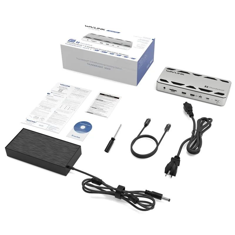 WAVLINK UTD58 12-in-1 Thunderbolt 5 Docking Station for Laptops 120Gbps 140W PD Hub Adapter - US Plug
