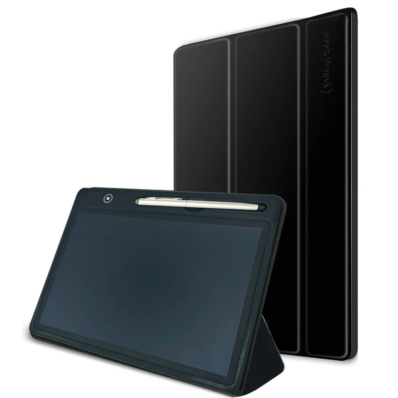 10,1-дюймовый ЖК-планшет для письма, деловой высокой яркости, с блокировкой экрана / Чехол из искусственной кожи - черный