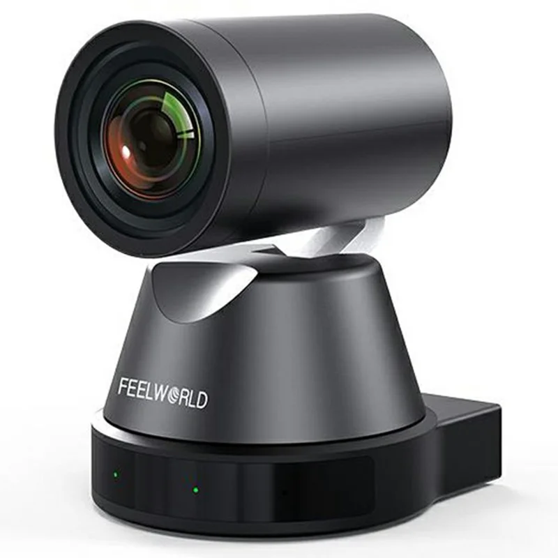 FEELWORLD 4K PTZ Camera 12X Optical Zoom AI Person Tracking Camera HD  /  USB  /  LAN Output - US Plug