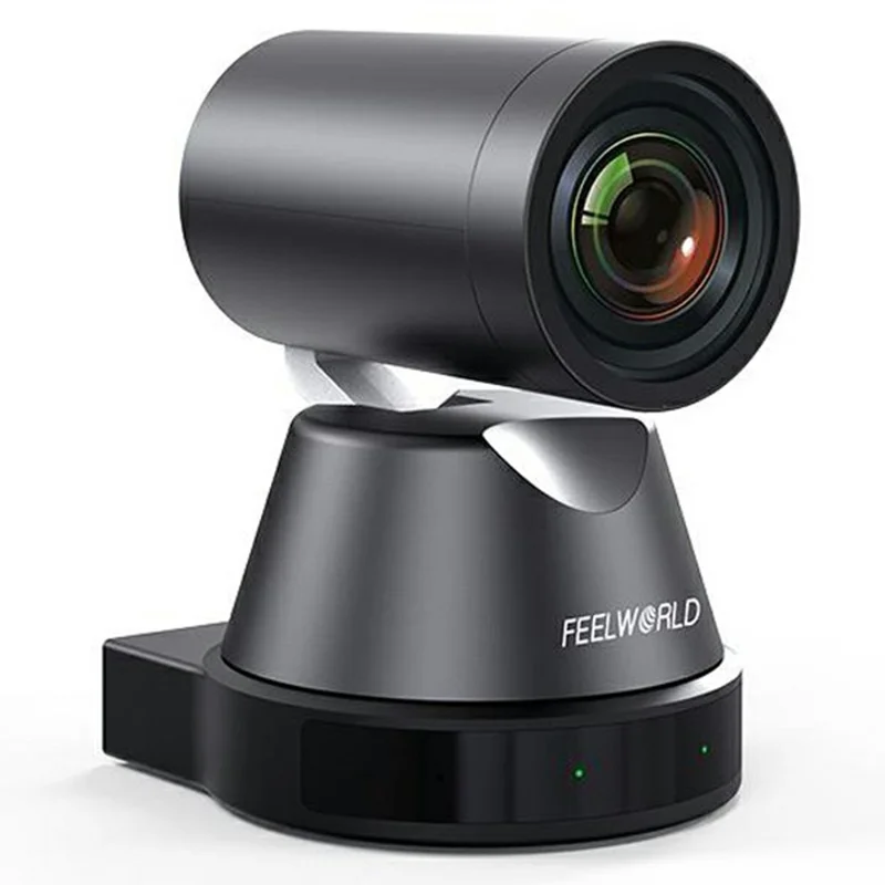 FEELWORLD 4K PTZ Camera 12X Optical Zoom AI Person Tracking Camera HD  /  USB  /  LAN Output - US Plug