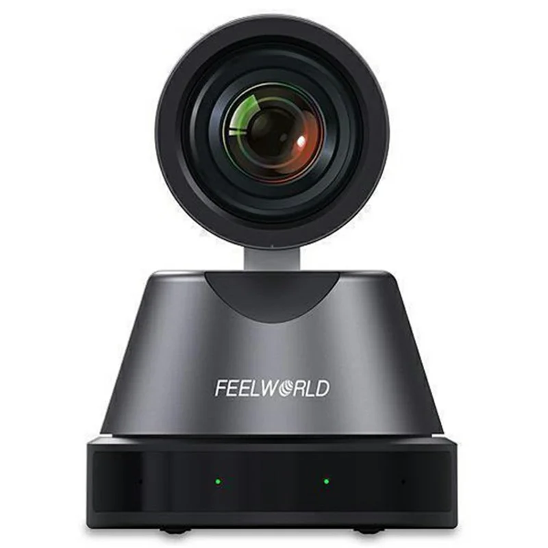 FEELWORLD 4K PTZ Camera 12X Optical Zoom AI Person Tracking Camera HD  /  USB  /  LAN Output - US Plug