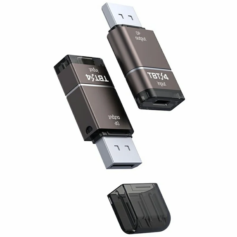 Adapter DP do Thunderbolt 3 / 4 / 5 Typ-C 8K / 120 Hz przewodowe lustrzane odtwarzanie ekranu dla monitorów, synchronizacja dźwięku, podłącz i graj