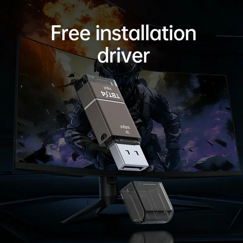 Adapter DP do Thunderbolt 3 / 4 / 5 Typ-C 8K / 120 Hz przewodowe lustrzane odtwarzanie ekranu dla monitorów, synchronizacja dźwięku, podłącz i graj