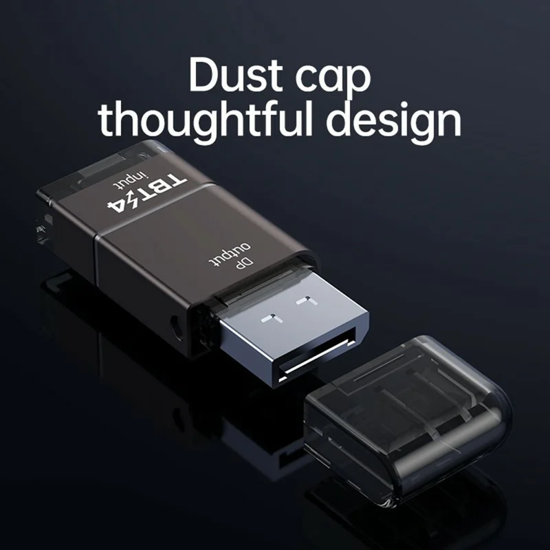 Adapter DP do Thunderbolt 3 / 4 / 5 Typ-C 8K / 120 Hz przewodowe lustrzane odtwarzanie ekranu dla monitorów, synchronizacja dźwięku, podłącz i graj