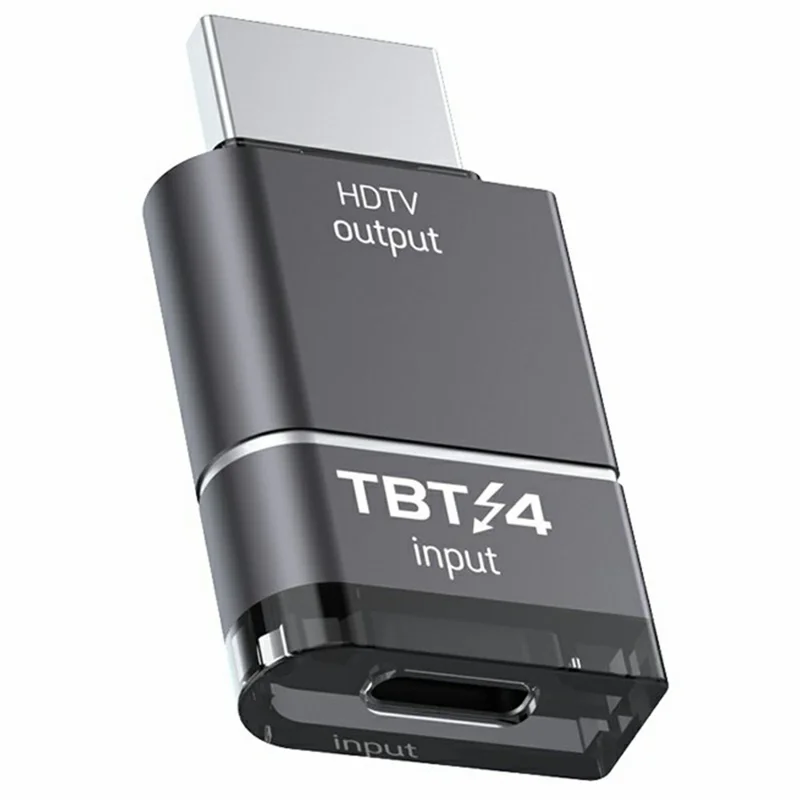 Kabel adaptera 4K HDTV do Thunderbolt 3 / 4 / 5 Typ-C, kopia ekranu, podłączenie do monitora DP, obsługa synchronizacji dźwięku, gotowy do pracy