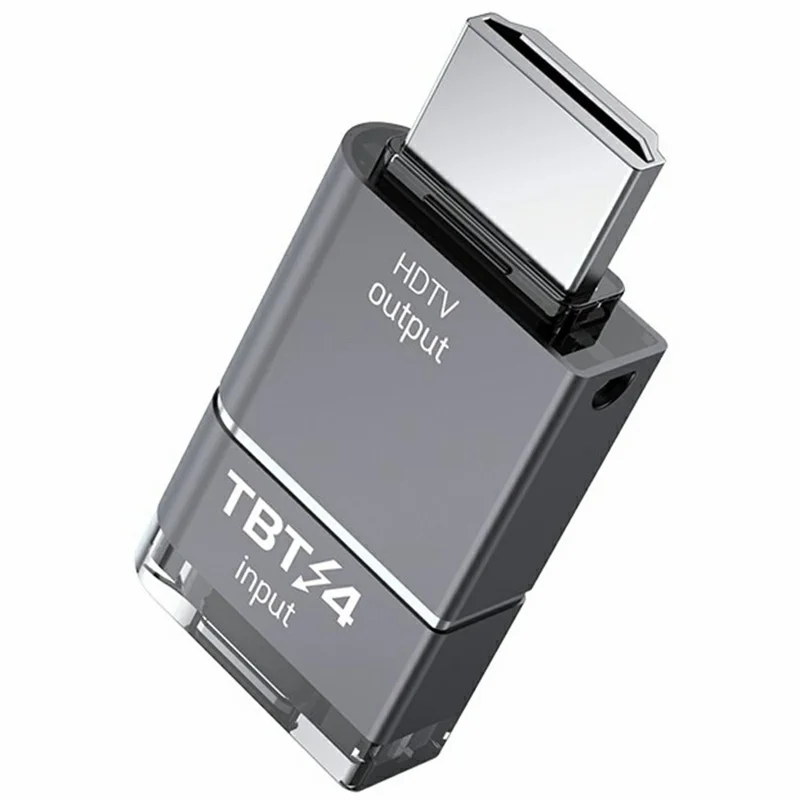 Kabel adaptera 4K HDTV do Thunderbolt 3 / 4 / 5 Typ-C, kopia ekranu, podłączenie do monitora DP, obsługa synchronizacji dźwięku, gotowy do pracy